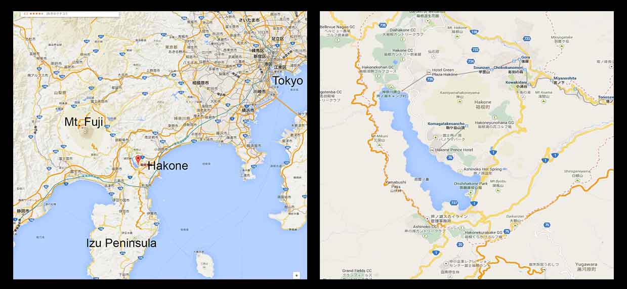 Map Hakone Japan Tour